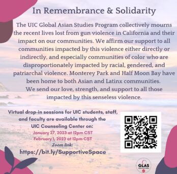 In remembrance and solidarity flyer 