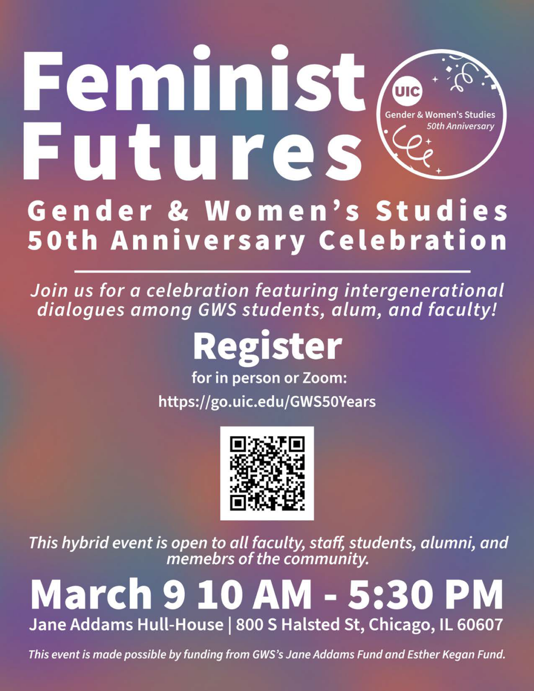 Feminist Futures: Gender & Women's Studies 50th Anniversary Celebration ...