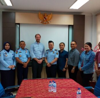 The research team with officials from Indonesia Department of Corrections 