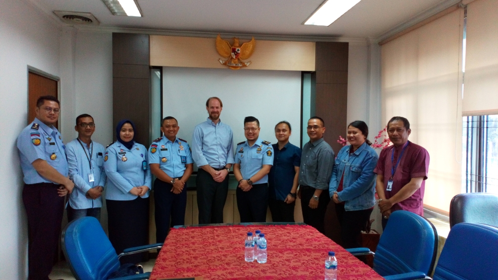 The research team with officials from Indonesia Department of Corrections