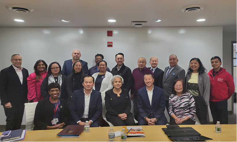 CASL staff with UIC Chancellor Marie Lynn Miranda