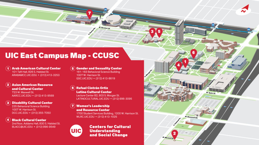 UIC East Campus map for CCUSC