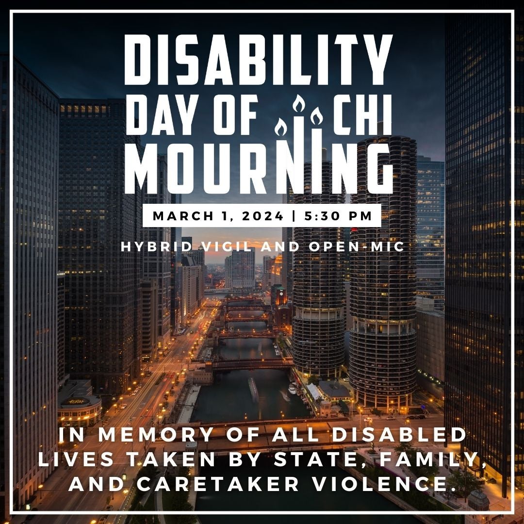 Chicago Disability Day of Mourning 2024 Office of Diversity, Equity