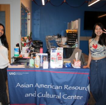 AARCC staff table with student representatives 