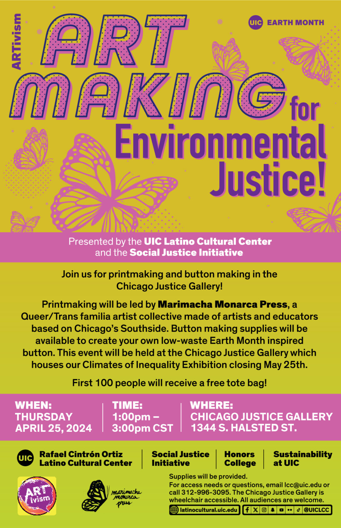 Art Making for Environmental Justice event flyer